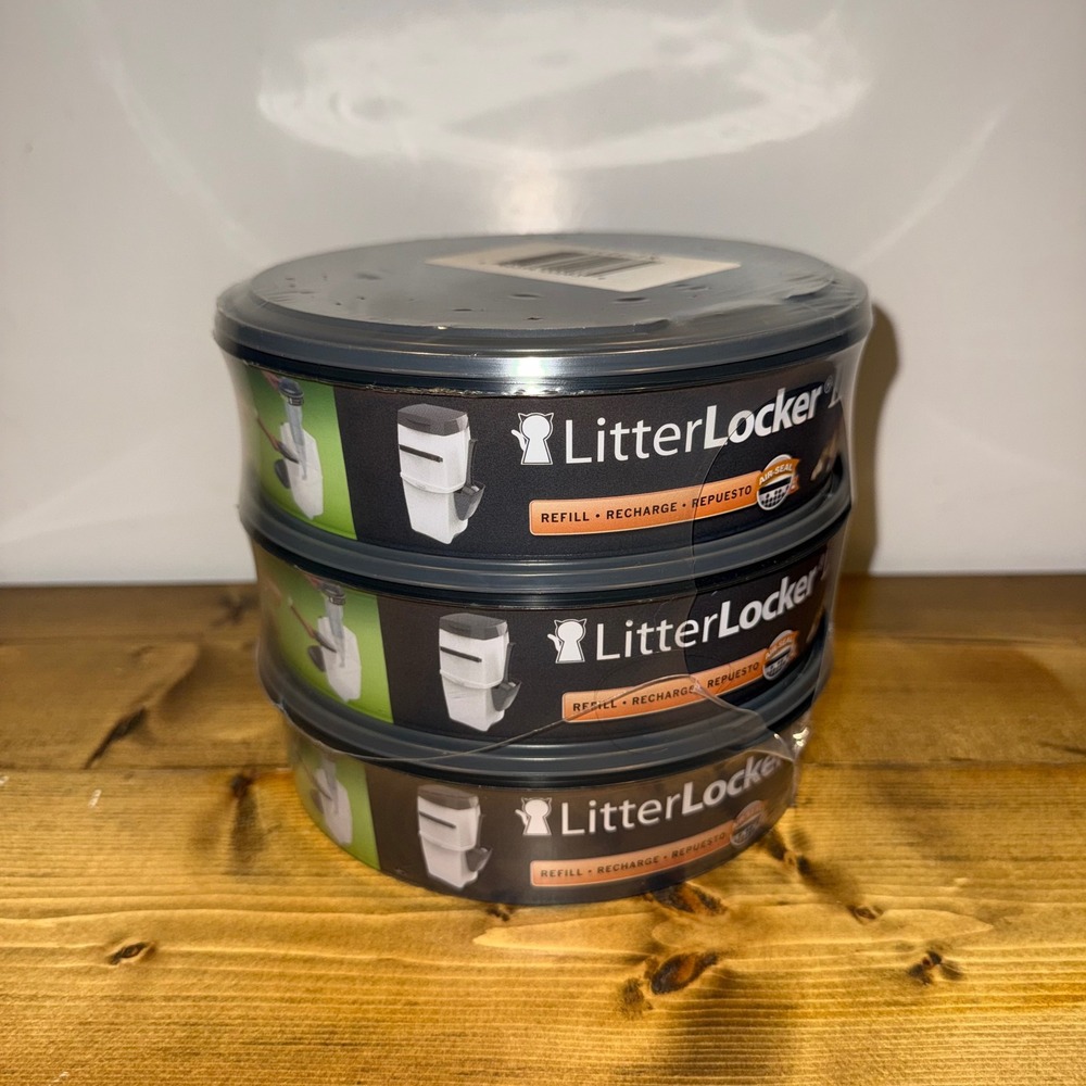 LitterLocker II Refill Cartridge 3 Pack Genuine Sealed Cat Litter Disposal Bags